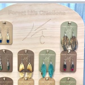 Forest life creations wood earrings